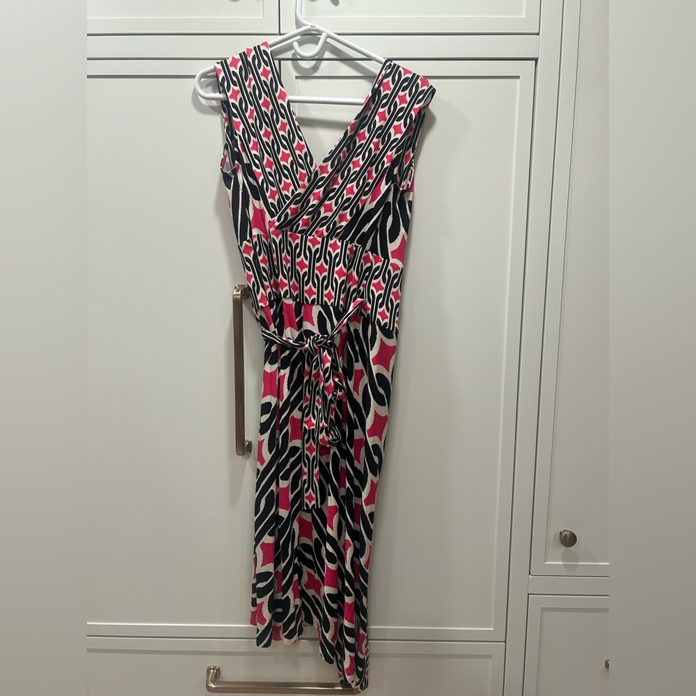 Diane von Furstenberg 100% Silk Willow Wrap Dress Size 10 Iconic Print